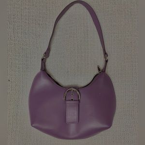 Purple handbag with silver detailing